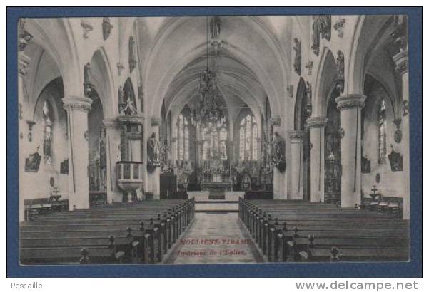 80 SOMME - CP MOLLIENS VIDAME - INTERIEUR DE L'EGLISE - L. CARON PHOT. EDIT. AMIENS - PLAQUES SUPRA - Sonstige & Ohne Zuordnung