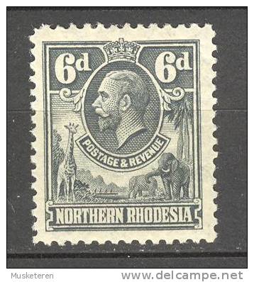 Northern Rhodesia 1925 SG. 7  6d. King George V. MH - Rhodésie Du Nord (...-1963)