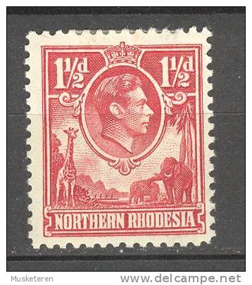 Northern Rhodesia 1938 SG. 29  1½d. King George VI. MH - Rhodésie Du Nord (...-1963)