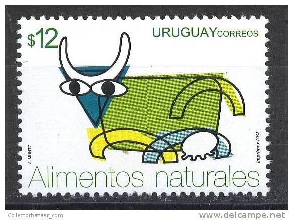 URUGUAY Sc#2004 MNH STAMP Cow Dairy Natural Food Health - Koeien