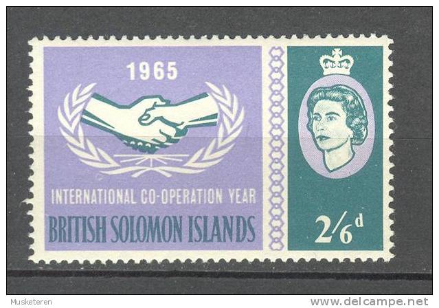British Solomon Islands 1965 SG. 130  2s. 6d. Queen Elizabeth II. International Co-operation Year MNH - Islas Salomón (...-1978)