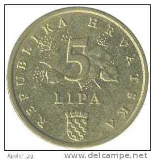 CROATIA:  5 Lipa 2007   XF/AU *HIGH CONDITION COIN* - Kroatië