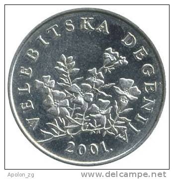 CROATIA:  50 Lipa 2001  XF/AU  * HIGH CONDITION COIN* - Croatie