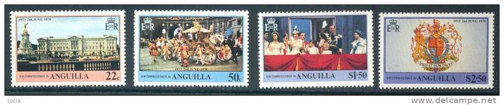 ANGUILLA 1978 MNH** - SILVER CORONATION, QUEEN, COAT Of ARMS - Anguilla (1968-...)