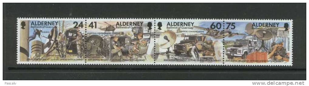 Yvert 90 / 93 ** Neufs Sans Charnière MNH Armée Transmission Soldat Nations Unies - Alderney