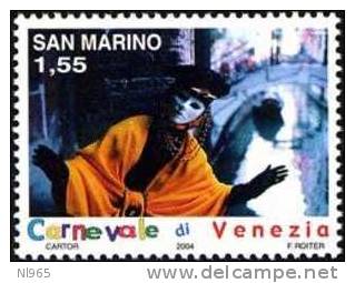 REPUBBLICA DI SAN MARINO - ANNO 2004 - CARNEVALE DI VENEZIA ** MNH - Unused Stamps