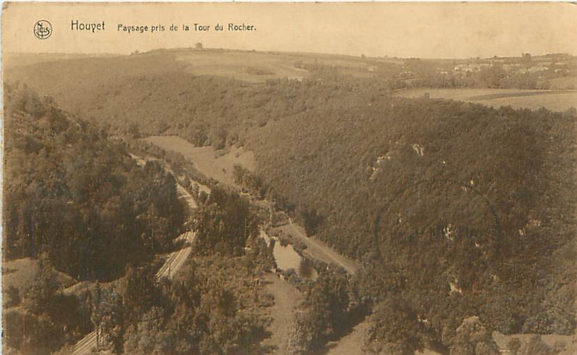 HOUYET - Paysage Pris De La Tour Du Rocher (Edit. Hôtel De La Lesse, Houyet) - Houyet