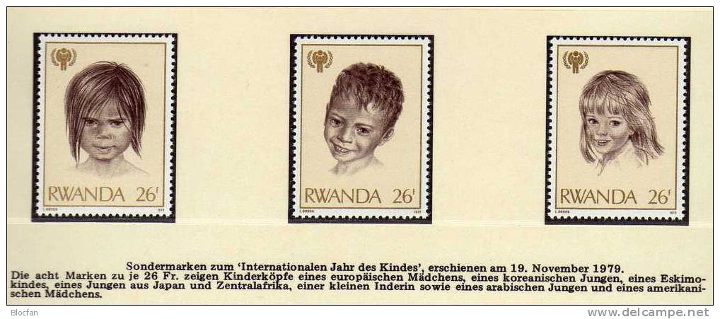 UNO Jahr Des Kindes 1979 Kinder Der Welt Ruanda 992/9 ** 8€ - Ungebraucht