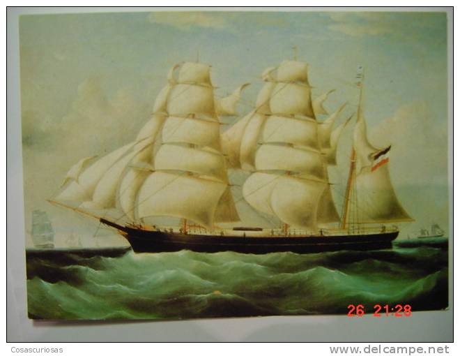 2941 SHIP  BARCO BARK  BILDES UNBEKANNT GERMANY  POSTCARD YEARS  1960  OTHERS IN MY STORE - Péniches