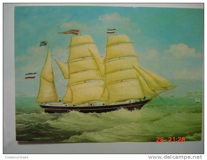 2939 SHIP  BARCO BARK  DORIS GERDES GERMANY  POSTCARD YEARS  1960  OTHERS IN MY STORE - Embarcaciones