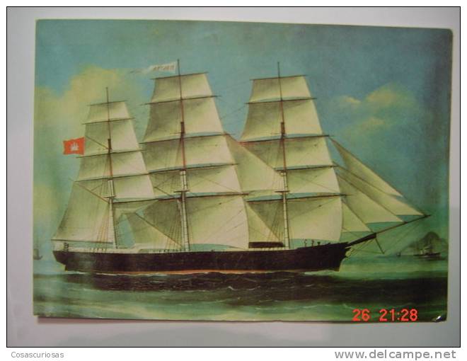 2943 SHIP  BARCO BARK  JUANITA GERMANY  POSTCARD YEARS  1960  OTHERS IN MY STORE - Embarcaciones