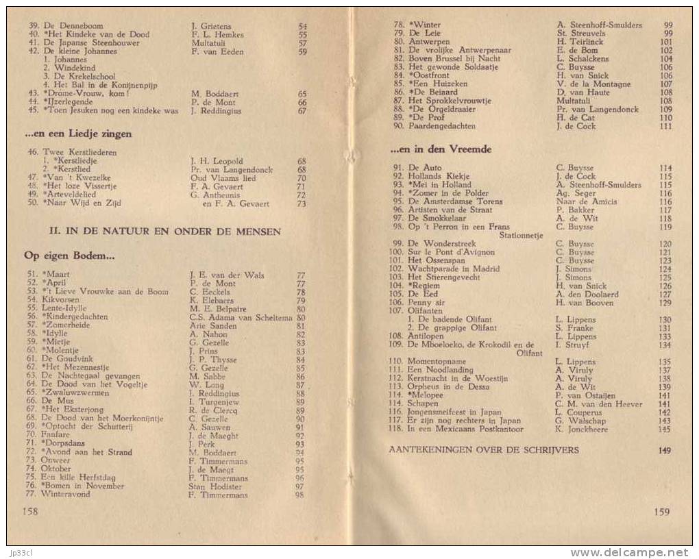 Langs Zonnige Dreven, Bloemlezing Voor Waalse Scholen Door C. De Baere En A. Van Hoof, 13de Uitgave, De Sikkel, 1949 - Schulbücher