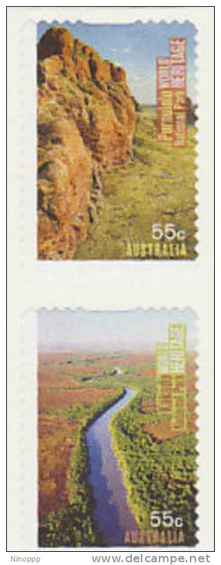 Australia-2010 Australian World Heritage Sites Self Adhesive Set MNH - Nuevos