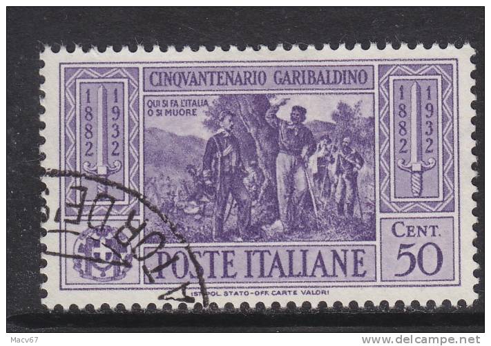 Italy 284   (o)  GARIBALDI - Afgestempeld