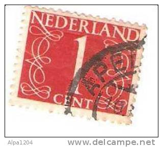 TIMBRE NEDERLAND 1 CENT OBLITERE - Altri & Non Classificati