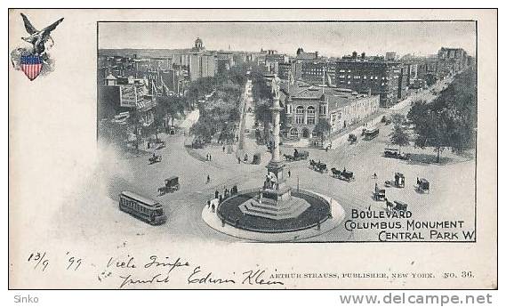 Boulevard Colombus Monument Central Park W - Andere & Zonder Classificatie