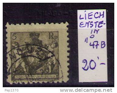 LIECHTENSTEIN - YVERT Nº 47B - USADO - Gebruikt