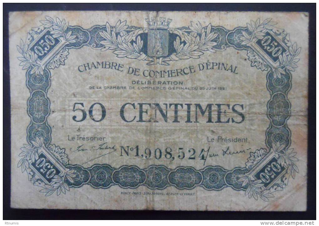Epinal 50 Centimes Pirot 12 - Chambre De Commerce