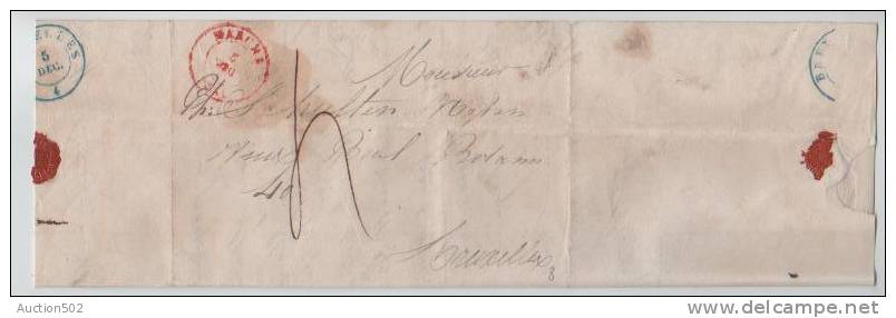 Précurseur De 1841 C.Marche 5.12.40  Taxe 4 V.Bruxelles C.d´arrivée BXL 5.déc. (4) 3763 - 1830-1849 (Belgique Indépendante)