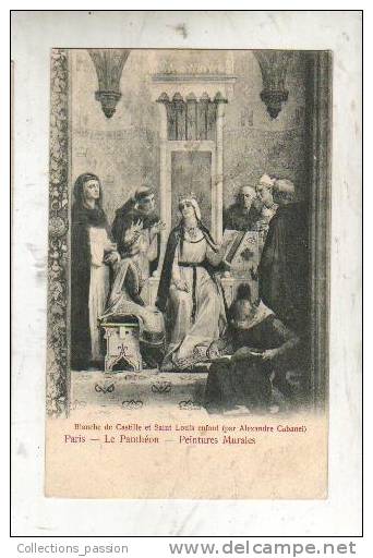 Cp, Peintures Et Tableaux, Alexandre Cabanel - Blanche De Castille Et Saint-Louis Enfant - Malerei & Gemälde