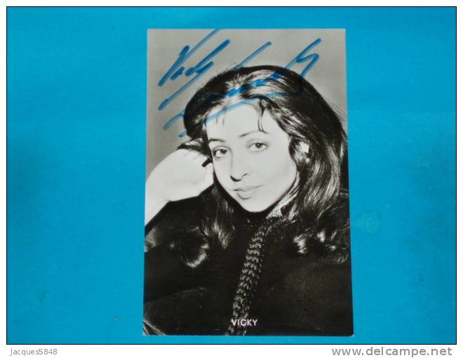 Chanteurs - Chanteuses - Vicky Leandros  - Dedicace - Autographe  - Le 6 / 12 / 1976 - EDIT -  - Photo - - Artistes