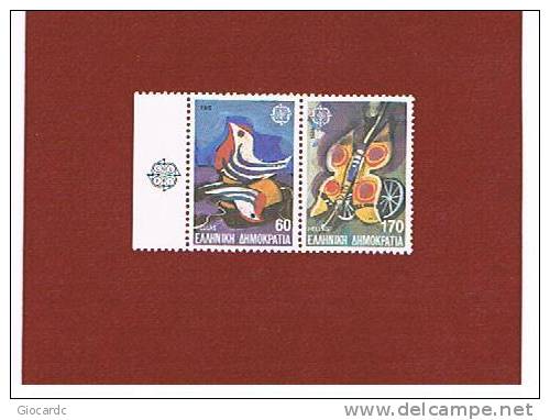 GRECIA         - UNIF. 1699A.1700A -  1989 EUROPA CEPT: GIOCHI INFANTILI     - NUOVI (MINT)** - Unused Stamps