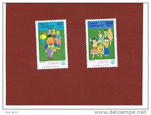 TURCHIA        - UNIF.  2610.2611   -  1989 EUROPA CEPT: GIOCHI INFANTILI     - NUOVI (MINT)** - Neufs