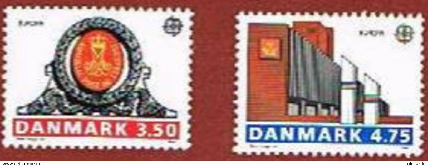 DANIMARCA       - UNIF.978.979     -  1990   EUROPA CEPT: EDIFICI POSTALI DI IERI E DI OGGI     - NUOVI (MINT)** - Ungebraucht