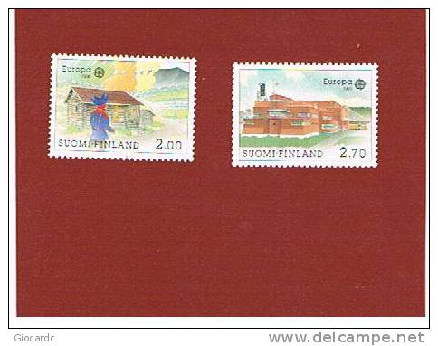 FINLANDIA         - UNIF.1074.1075     -  1990   EUROPA CEPT: EDIFICI POSTALI DI IERI E DI OGGI     - NUOVI (MINT)** - Unused Stamps