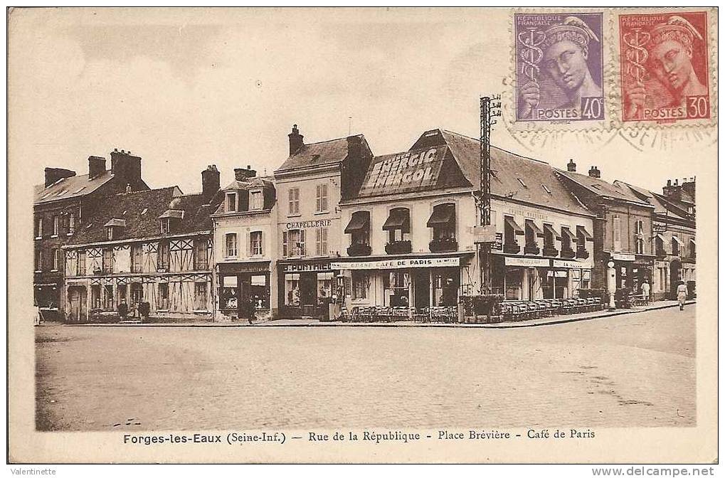 76 FORGES-les-EAUX - Café De Paris - Place Brévière - Cafés