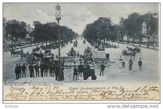 CHICAGO - GRAND BOULEVARD SOUTH OF 35th STREET 1905 - Chicago