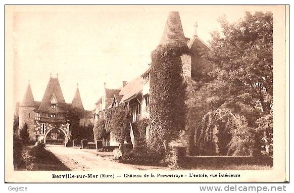 27 BERVILLE-sur-Mer  Château De La Pommeray L'entrée Vue Intérieure - Altri & Non Classificati