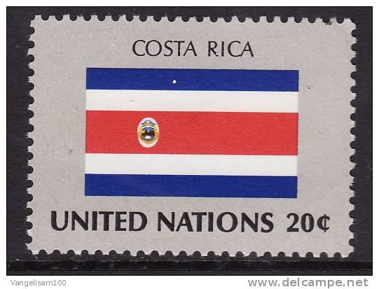 COSTA RICA FLAG, United Nations U.N. 1981 Sc#365 MNH - Briefmarken