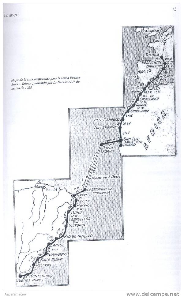 RUTAS Y TARIFAS DE LA COMPAÑIA GENERAL AEROPOSTAL Y AIR FRANCE (1928-1940) LIBRO DE MIGUEL EMILIO RAVIGNANI BIBLIOTECA C - Altri & Non Classificati