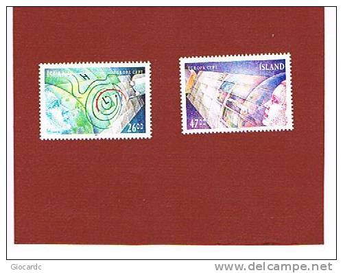 ISLANDA          - UNIF.695.696     -  1991   EUROPA CEPT: LO SPAZIO      - NUOVI (MINT)** - Neufs