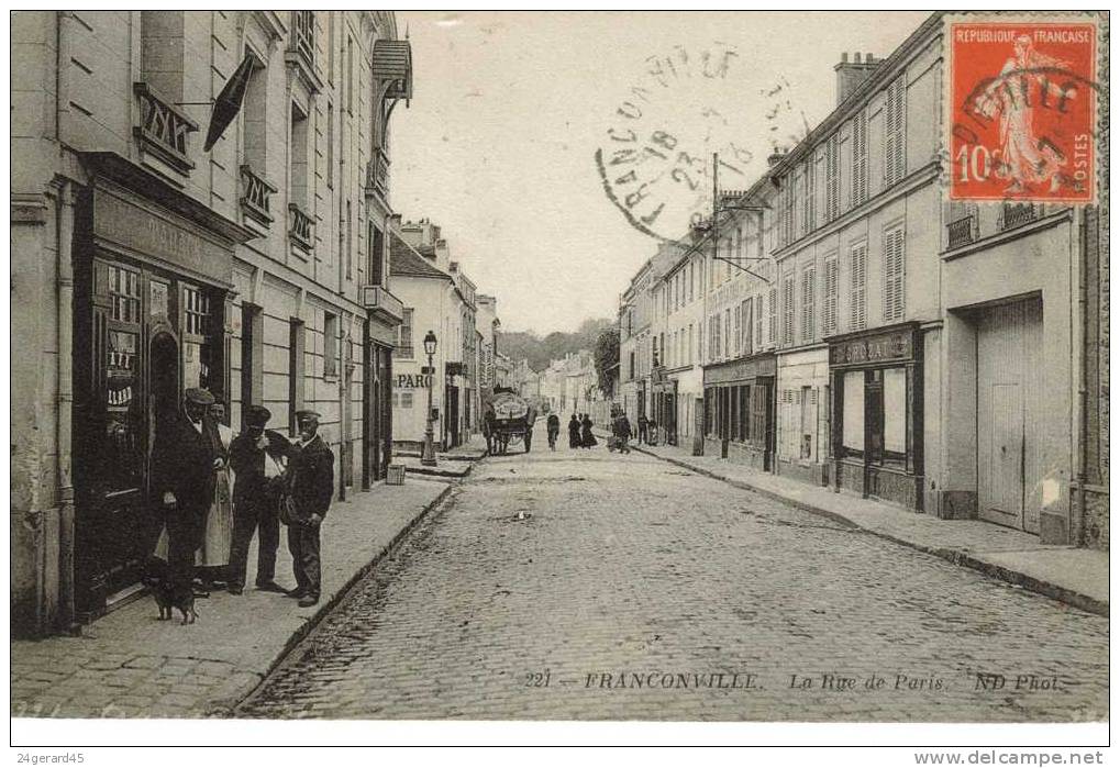 CPA FRANCONVILLE  (Val D´Oise) - La Rue De Paris - Franconville