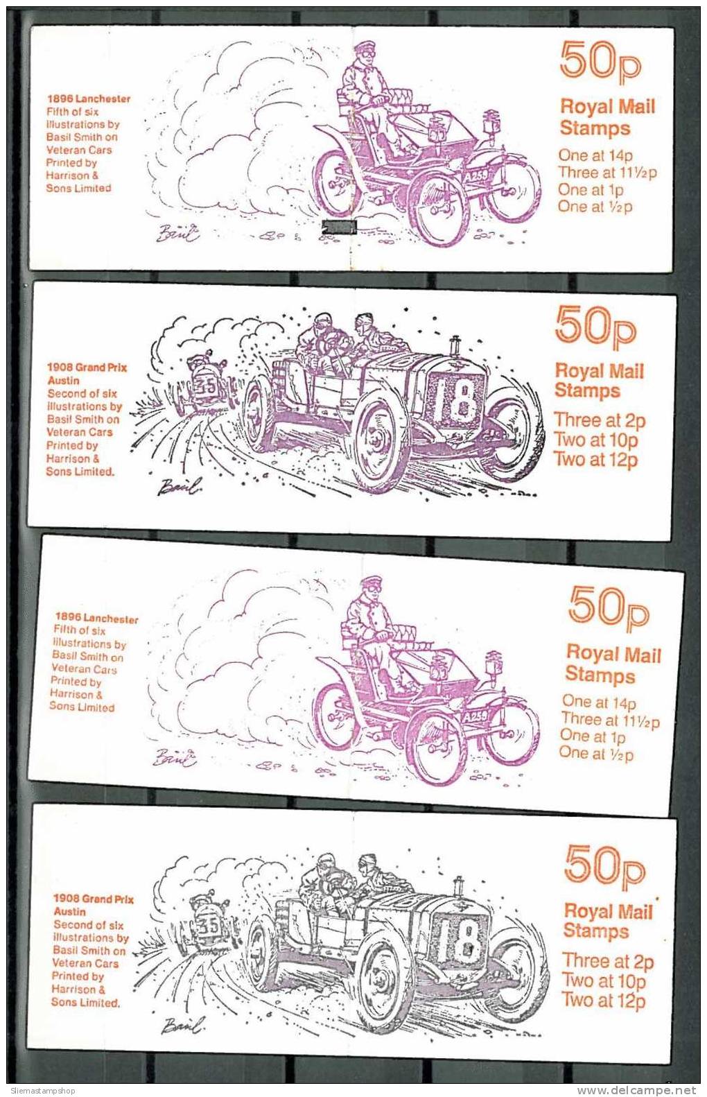 GREAT BRITAIN - 1979 5 BOOKLETS VETERAN CARS & XMAS - V2120 - Carnets