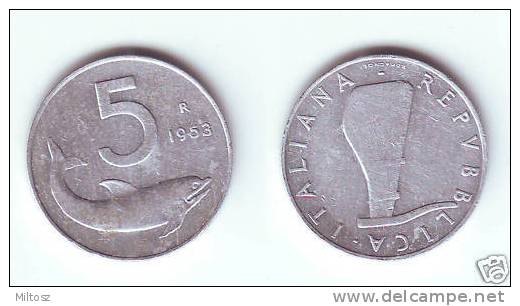 Italy 5 Lire 1953 - 5 Liras