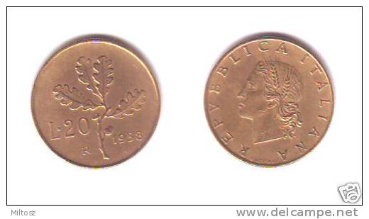 Italy 20 Lire 1958 - 20 Lire