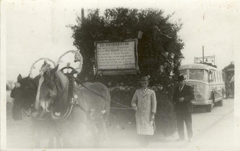 Belgique - Pays-Bas - Carte-Photo - Attelage Chevaux - Automobile Autobus - Fêtes Carnaval - To Identify