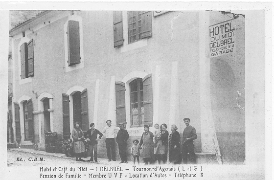 47 )) TOURNON D AGENAIS - Hotel Et Café Du Midi, J DELBREL , ANIMEE - Tournon D'Agenais