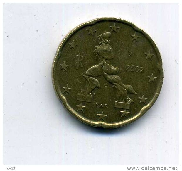 - ITALIE  . EURO . 20 C. 2002 - Italie