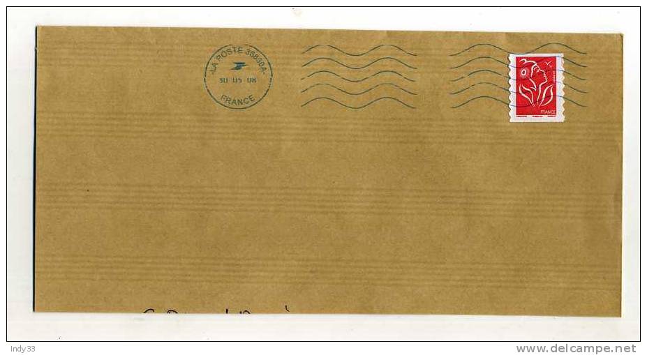 -  LAMOUCHE SUR FRAGMENT D´ENVELOPPE DE 2008 . CACHET BLEU - 1961-....