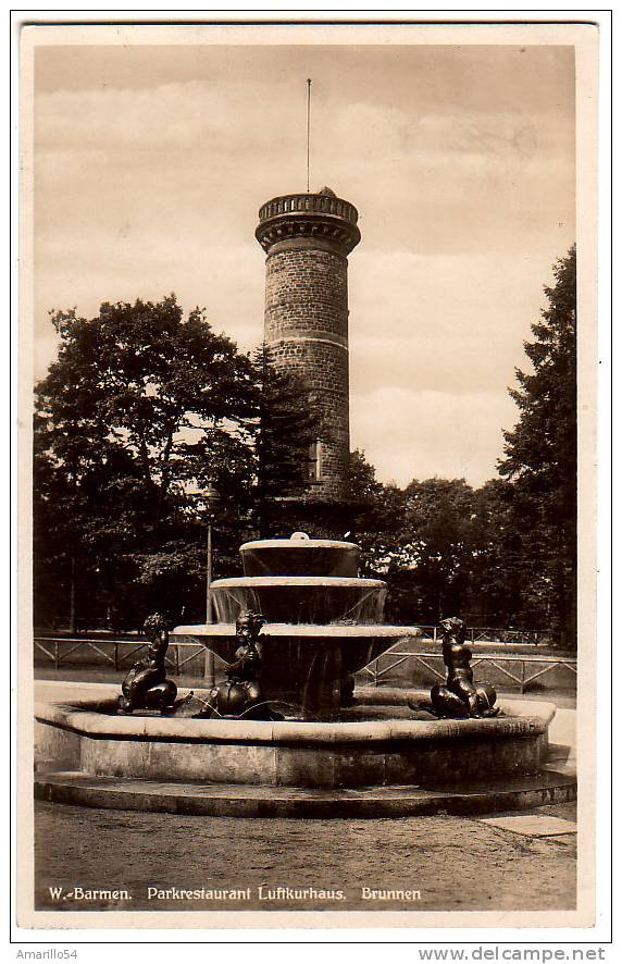 RAR Barmen (Wuppertal) - Parkrestaurant, Brunnen 1935 - Wuppertal