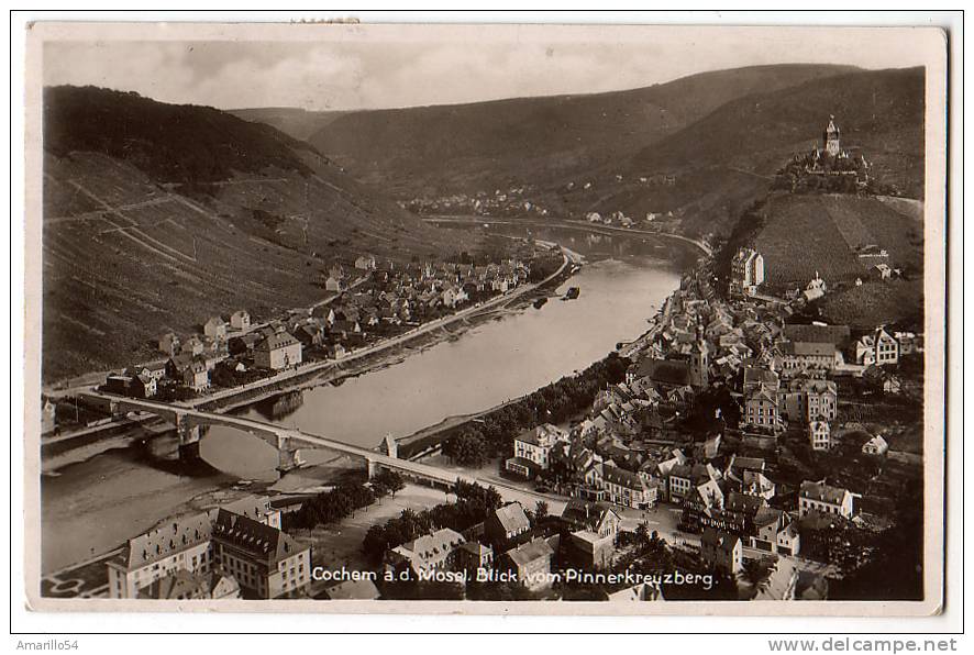 RAR Cochem Mosel - Blick Vom Pinnerkreuzberg 1931 - Cochem