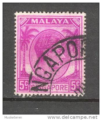 Malaya Singapore 1948-52 SG. 19a   5c. King George VI. Perf. 17½ X 18 - Singapour (...-1959)