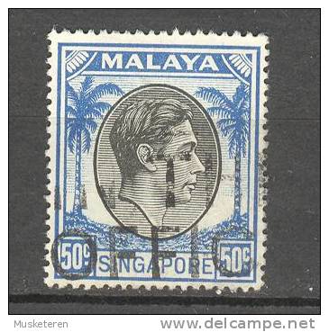 Malaya Singapore 1948-52 SG. 27   50c. King George VI. Perf. 17½ X 18 - Singapour (...-1959)