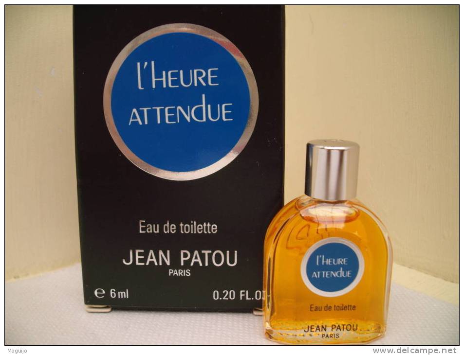 PATOU "   L' HEURE ATTENDUE " MINI SEMI ANCIENNE EDT 6 ML  LIRE !!! - Miniaturas Mujer (en Caja)