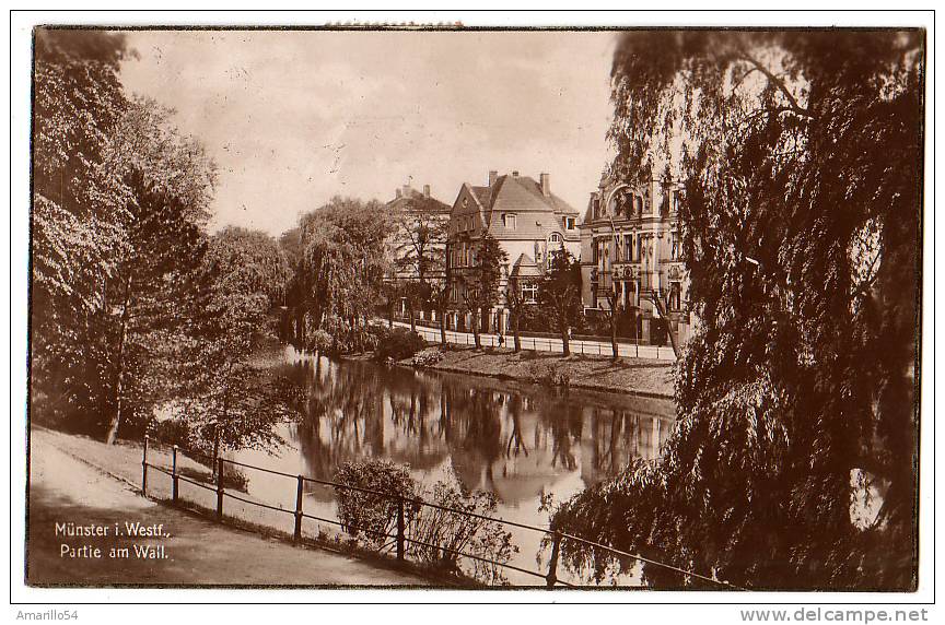 RAR Foto AK Münster - Partie Am Wall 1926 - Münster