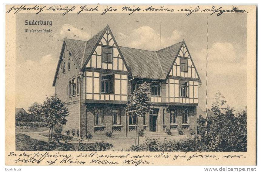 Suderburg Wiesenbauschule Fachwerk Uelzen 13.7.1920 Gelaufe TOP-Erhaltung - Uelzen